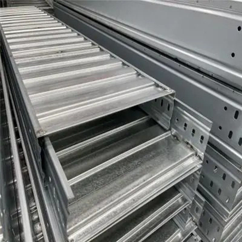 50-200mm Corrugated Cable Tray Fireproof Customized Length Maximum Workload As Needed