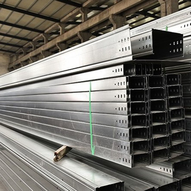 Trough Type Stainless Steel Cable Tray Max. 40kg/M2 Silver Customized Size