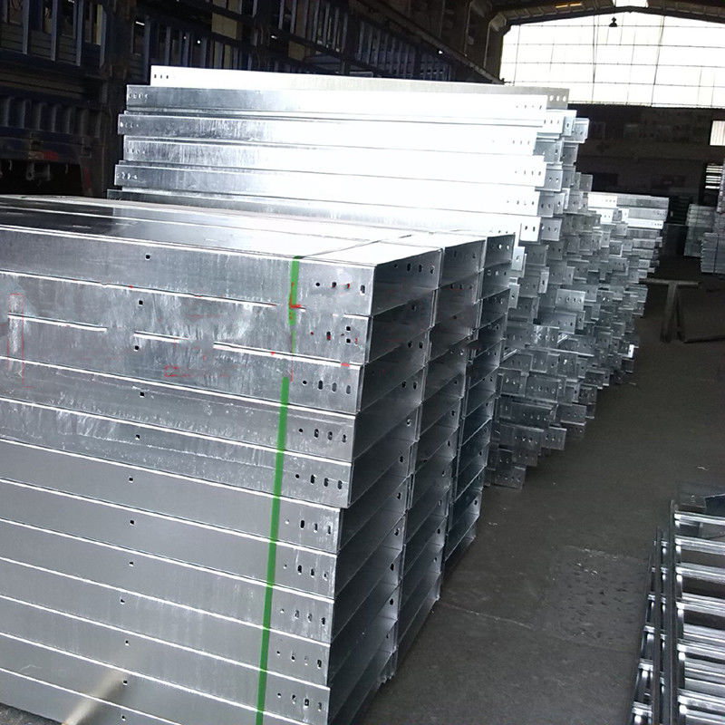 Hot dip Galvanized Trough Type Cable Tray Customized Bending Radius